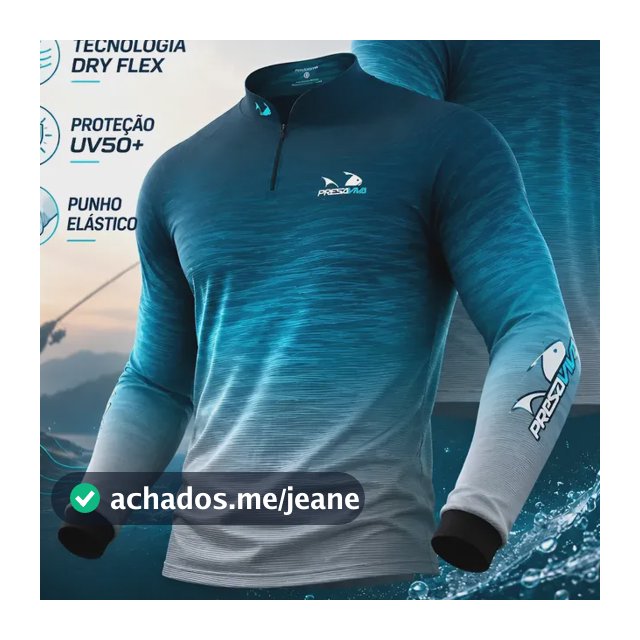 Camisa Presa Viva Uv50+ Dryflex Conforto Proteção Sublimada