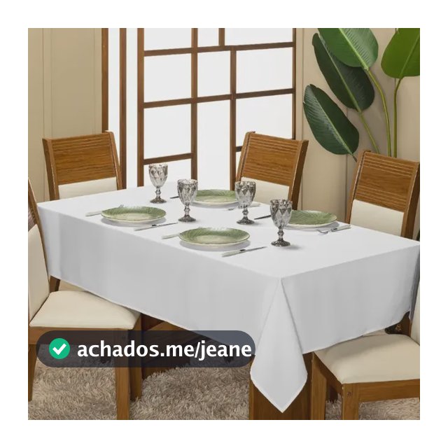 Toalha De Mesa Oxford Retangular 8 Lugares 1,40 X 2,70