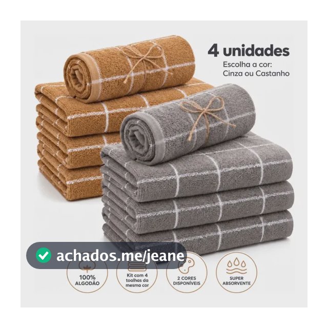 Kit 4 Panos De Prato Atoalhado Felpudo 100% Algodão Copa