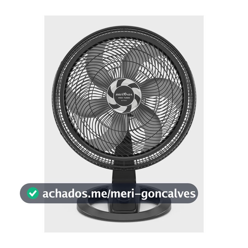 Ventilador Bvt500 2em1 Maxx Force 6 Pás 176w Preto Britânia Diâmetro 60 cm Frequência 60 Material das pás Plástico