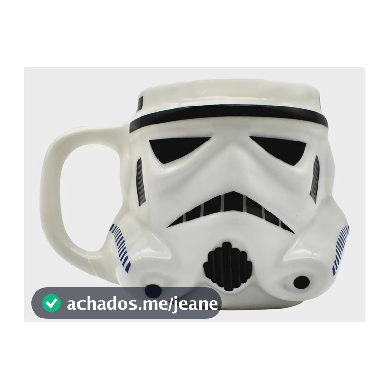 Caneca 3d 500ml Stormtrooper Star Wars - Zona Criativa Branco