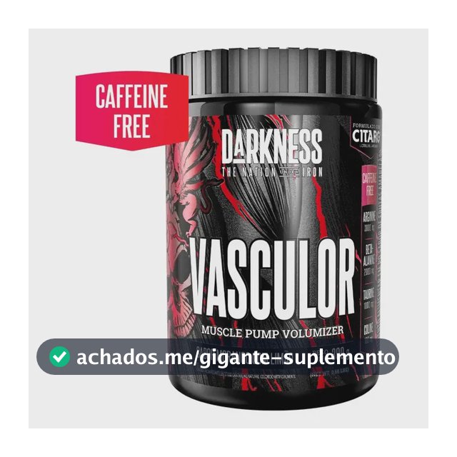 Pré Treino Vasculor Muscle Pump Volumizer Darkness 300g Morango Com Limão