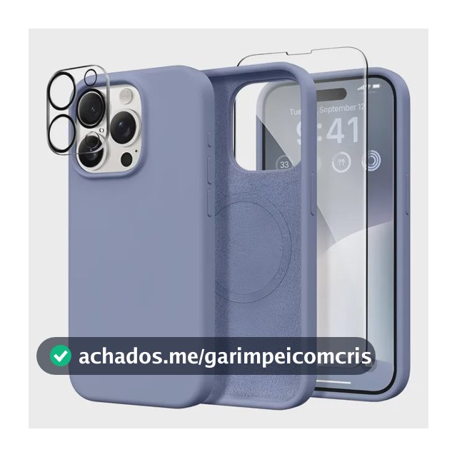 Capa Capinha Luxo Silicone Para iPhone Magsafe + Pelicula 3d