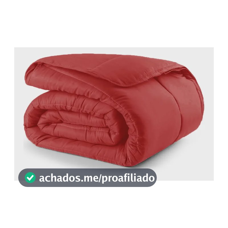 Edredom Casal Queen Dupla Face Grosso 400 Fios Hotel Vermelho Liso