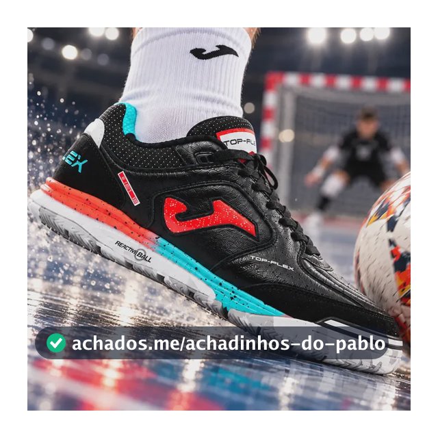 Chuteira Futsal Joma Top Flex Rebound Salão Preto/laranja 39 Br