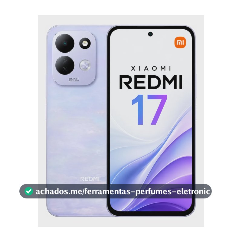 Celular Xiaomi Redmi 17 256gb 6gb Ram 7500mah 50mp 4g Global Lilás