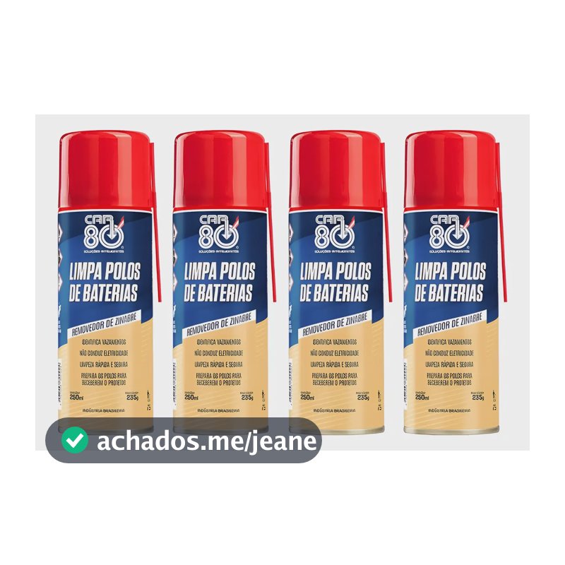 Kit 4 Limpa Polos De Bateria Spray Car80