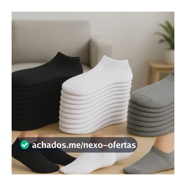 Kit 24 Pares Meia Soquete Cano Curto Unissex Atacado Cores