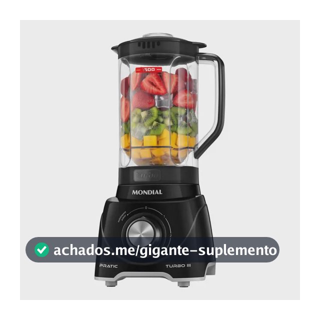 Liquidificador Pratic Turbo III Mondial 550W L-93-BG