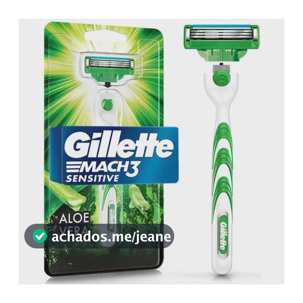 Aparelho De Barbear Mach3 Sensitive + 1 Carga Gillette