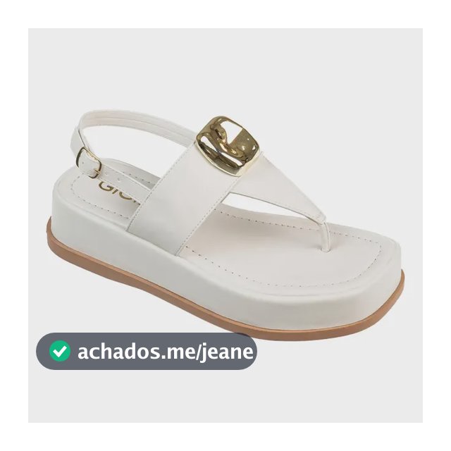 Sandália Feminina Flatform Plataforma Enfeite Metal Gigil