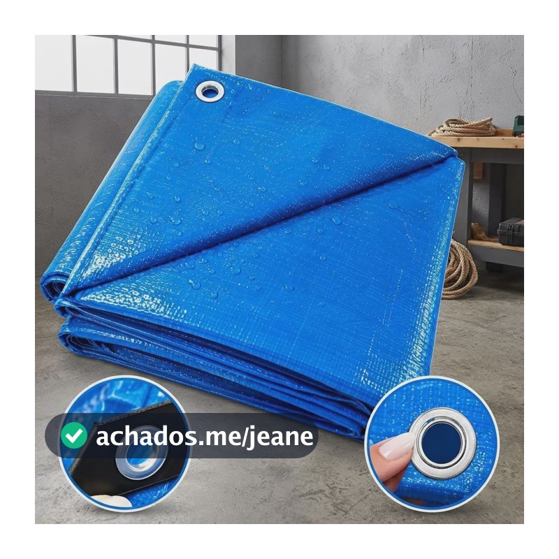 Lona 3x2m 120 Micra De Polietileno Reforçada Cobertura Azul