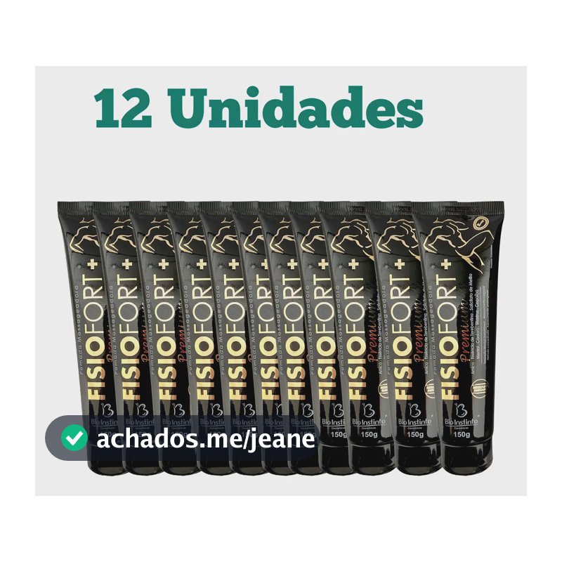 Pomada P/ Massagem Fisiofort Premium 150g Atacado - 12 Uni