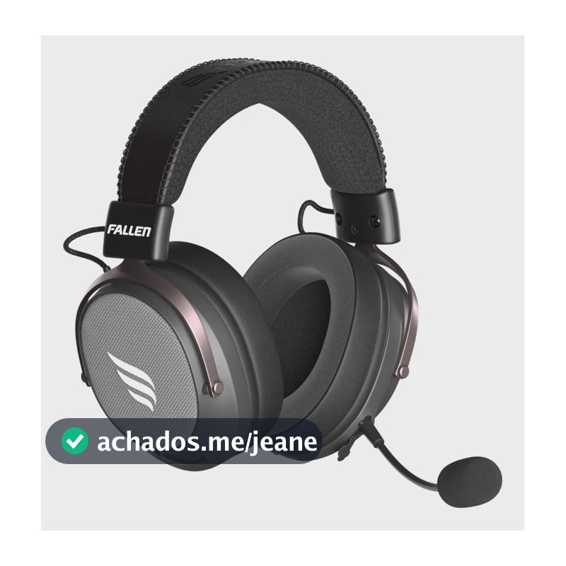 Headset Gamer Sem Fio Fallen Morcego Pro Wireless Bluetooth Com Som Imersivo Driver 53mm Cor Preto