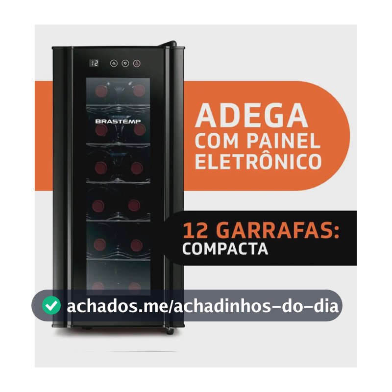 Adega De Vinhos Brastemp Para 12 Garrafas Com Painel Touch BZC12BE Preto
