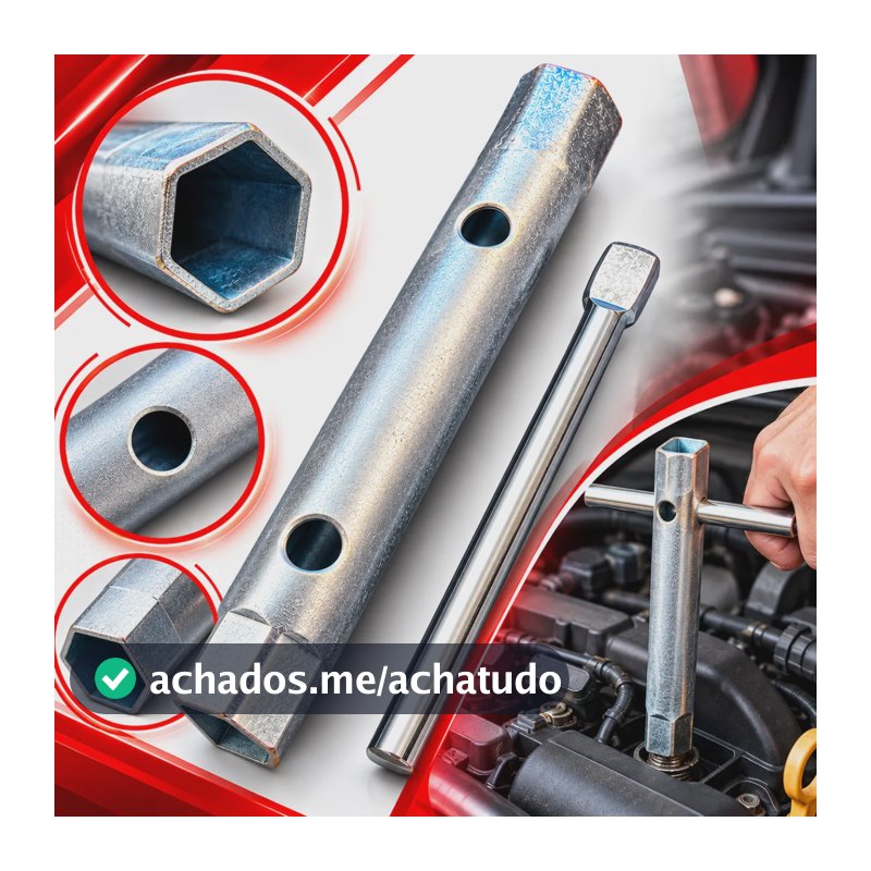 Chave De Vela 14mm 16mm Reforçada Carro Moto 15cm