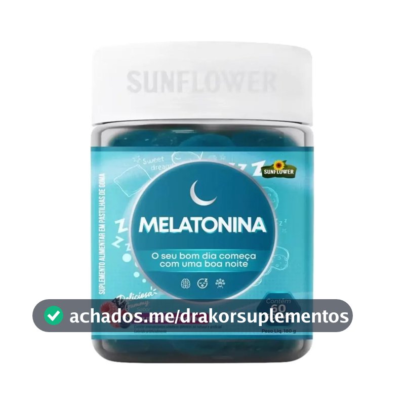 Suplemento em goma Sunflower Gummies Melatonina de Melatonina Sunflower