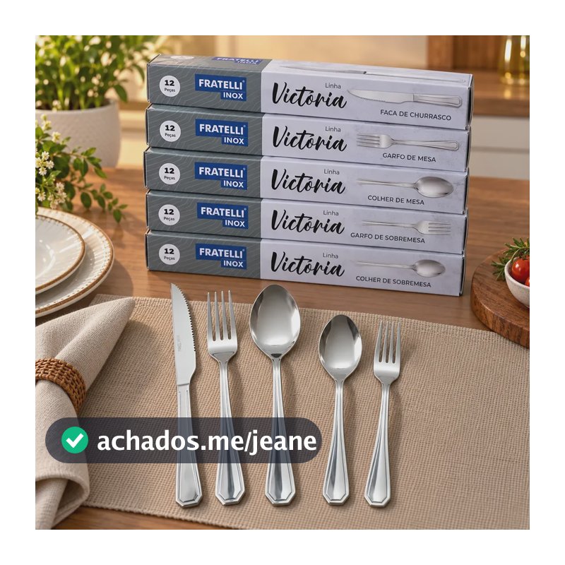 Jogo Talheres Completo Inox 60 Pçs Restaurante Buffet Aço Inox