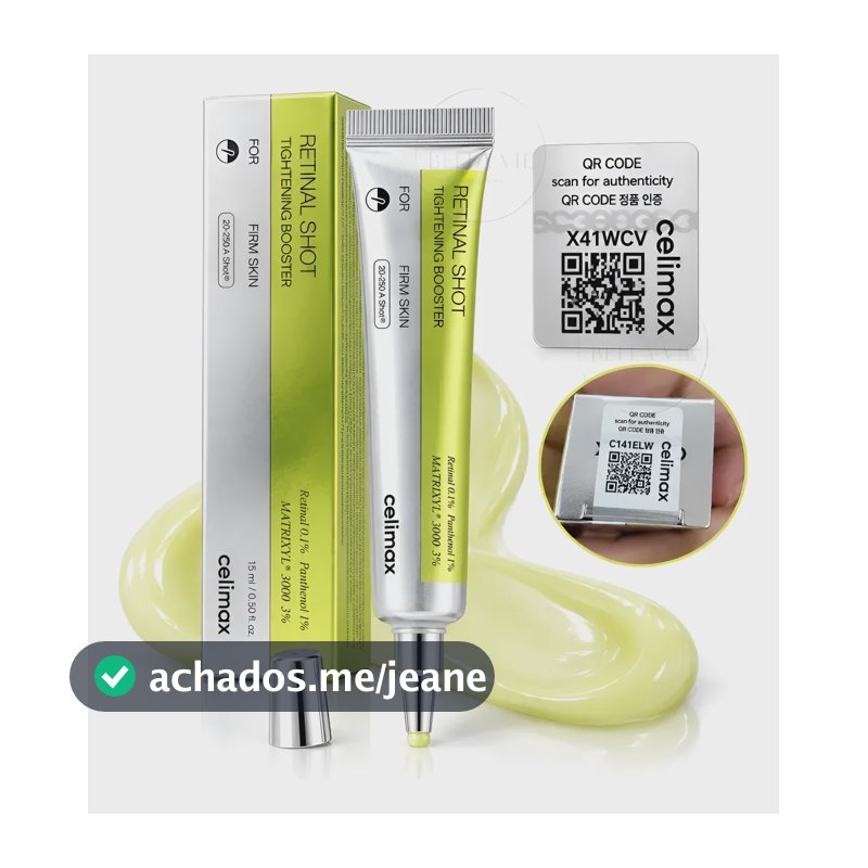 Creme Facial Retinal Shot 0.1% Korean Anti Idade Rugas Verde