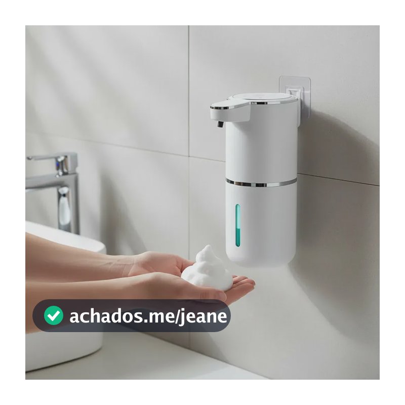Dispenser Sabonete Espuma 2 Em 1 Automático Recarregável Branco