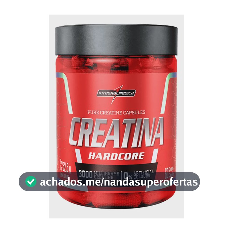 Creatina Integralmedica 100% Pura 60 Cápsulas - Aumento de Resistência e Desempenho para Atletas e Treinos Intensos