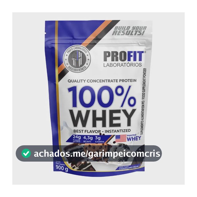 Whey protein Profit 100% Quality Concentrate em pó sabor Cookies and cream x 900g