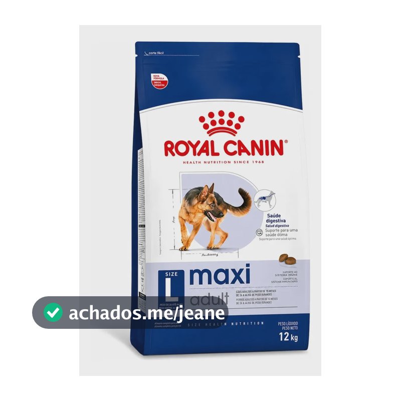 Ração Royal Canin Maxi Cães Adultos 12kg