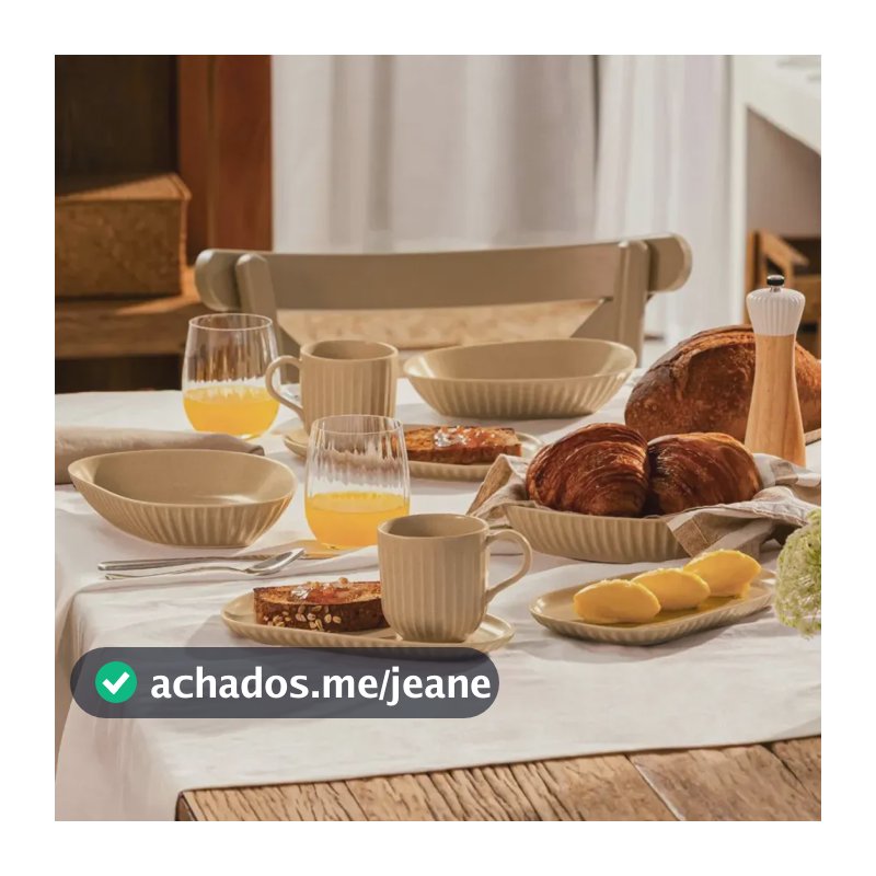 Aparelho De Jantar 16 Peças Luna Sand Oxford Luna Sand