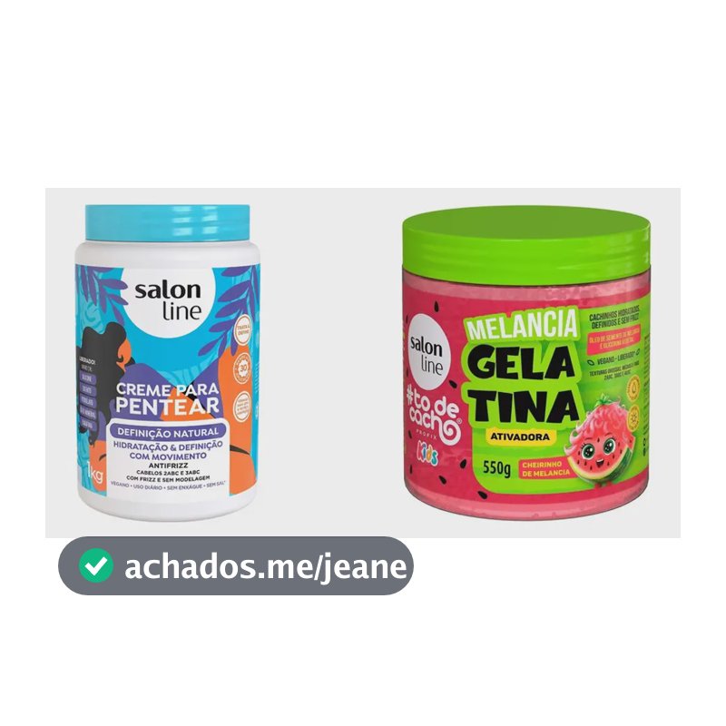Kit #todecacho: Creme Para Pentear Definição Natural 1kg + Gelatina Ativadora Melancia 550g