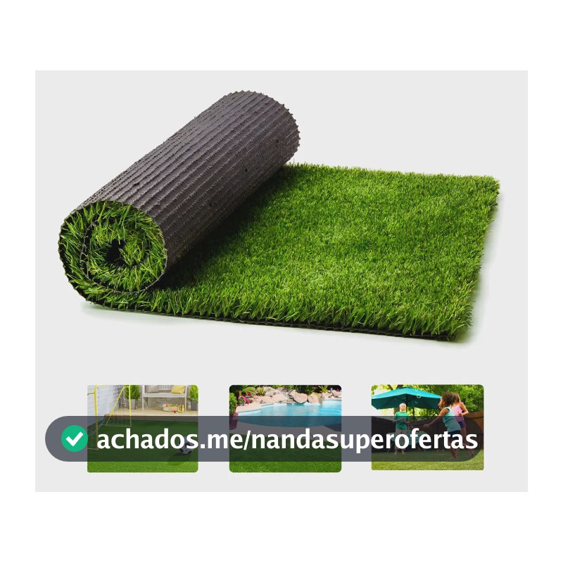 Grama Sintética 22mm Euro Garden 2x1m Bicolor