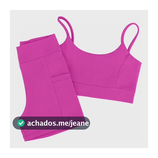 Conjunto Fitness Academia E Corrida, Top E Shorts Com Bolso
