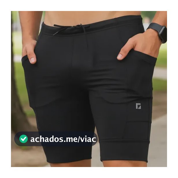 Bermuda Térmica Anti Assadura Esportiva Com Bolsos