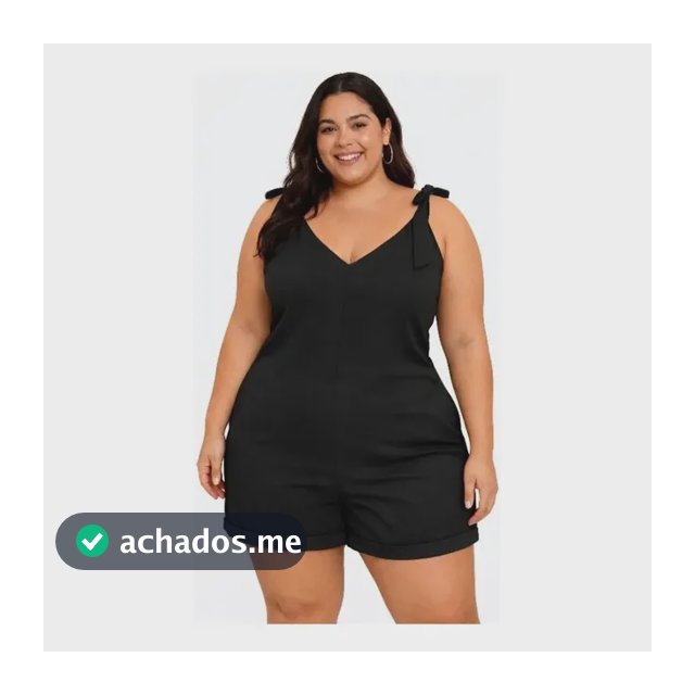 Macaquito Plus Size Macaquinho Feminino