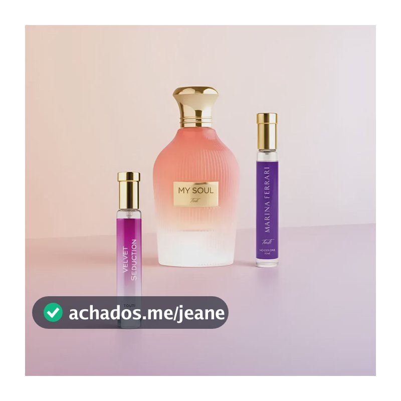 Kit Colônias: My Soul 100ml + Marina Ferrari 30ml + Velvet 30ml