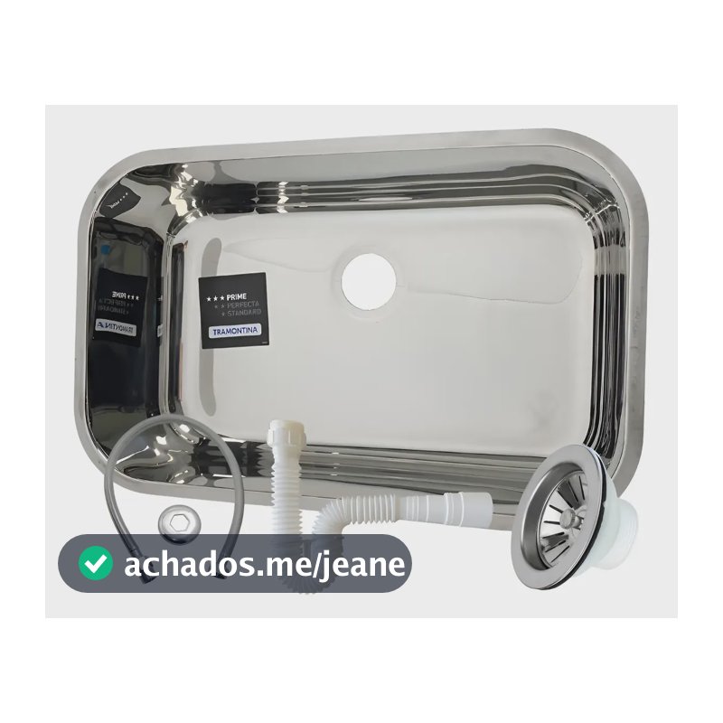 Cuba Aço Inox Tramontina Prime N 2 56x34x17 Com Válvula  Inox