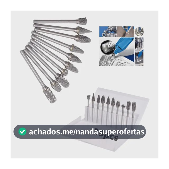 10 Fresa Lima Rotativa Metal Duro Escarear Madeira Aço Ferro