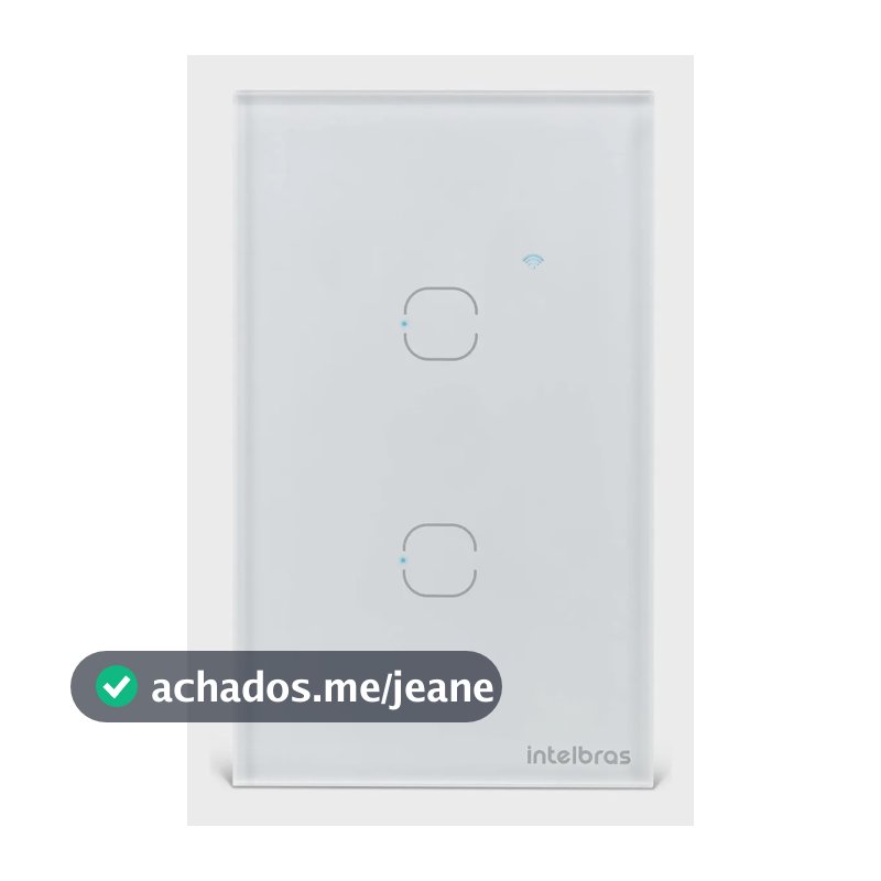 Interruptor Inteligente Touch WI-FI 2 Teclas Eiw 1002 Intelbras Branco