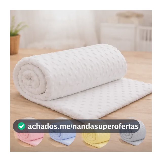 Manta Bebê Pipoquinha Plush Luxo Menino Menina 1 Metro