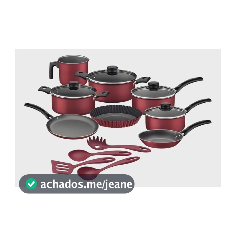 Jogo Panelas 12 Peças Antiaderente Alumínio Turim Tramontina Cor Vermelho