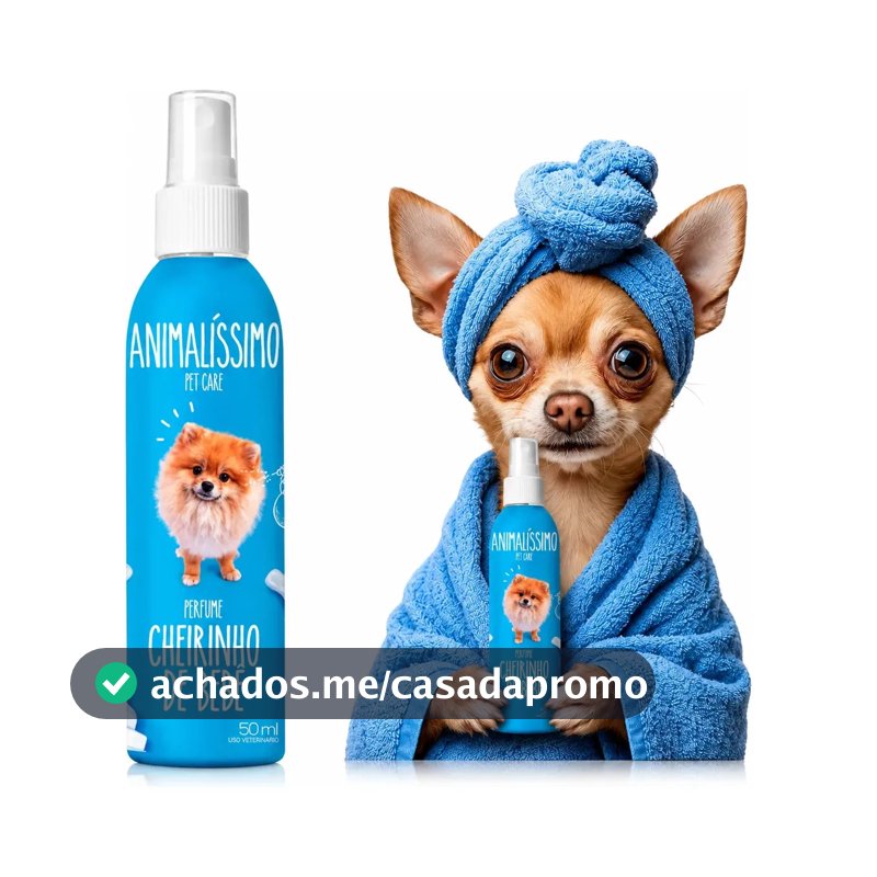 Perfume Colônia Animalíssimo Pet Cachorro Gato Cão Pet 50ml