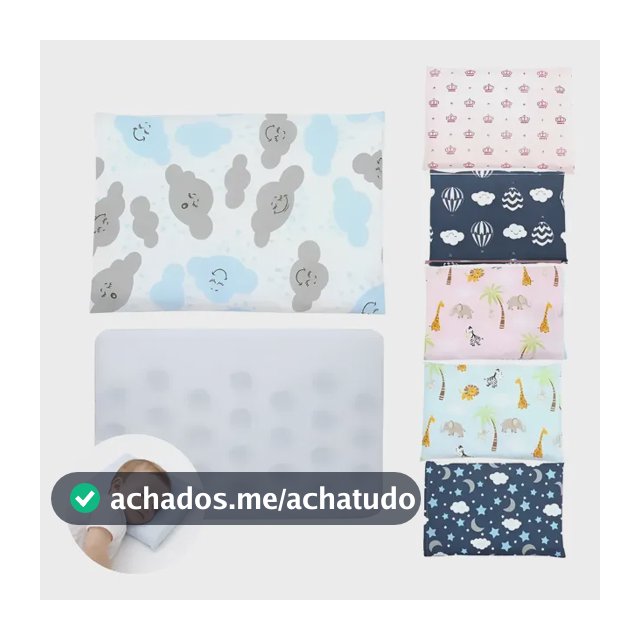 Travesseiro De Bebê Antissufocante + Fronha 100% Algodão