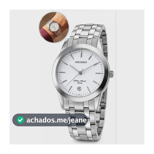 Relógio Orient Masculino MBSS1004A Prata Analógico Aço Inoxidável
