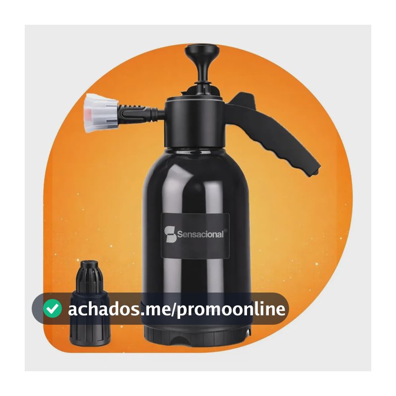 Snow Foam Pulverizador Manual Borrifador Espuma 2 Litros Alta Pressao Profissional Com 2 Bicos Automotivo Lavagem Carro Moto Limpeza Detalhamento Jardim Uso Geral Sensacional