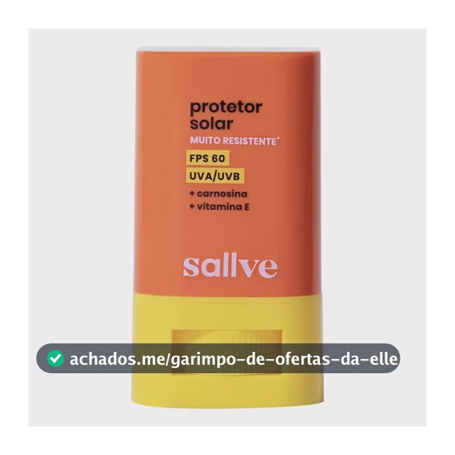 Protetor Solar Bastão FPS 60 Sallve 15g