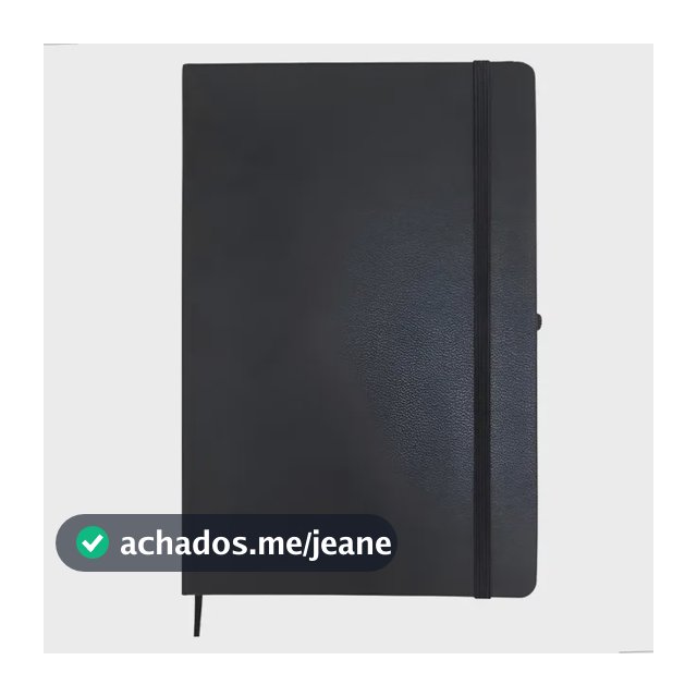 Caderneta Anotação A5 Executiva Tipo Moleskine Couro Sint Cor Preto Com Pauta