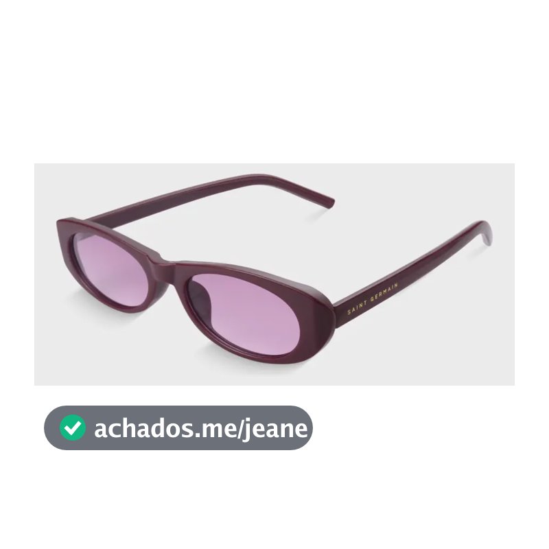 Óculos De Sol Feminino Saint Germain Amalfi Uv400 Oval Bordô