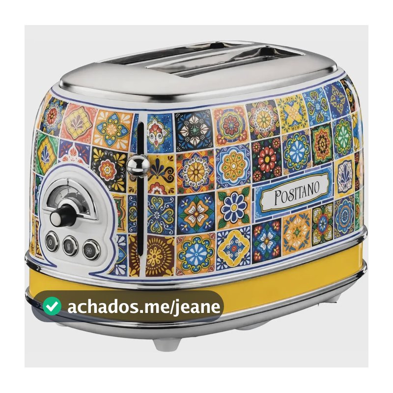 Torradeira Elétrica Positano 750w 127v Vintage Retro Ariete Colorido 127