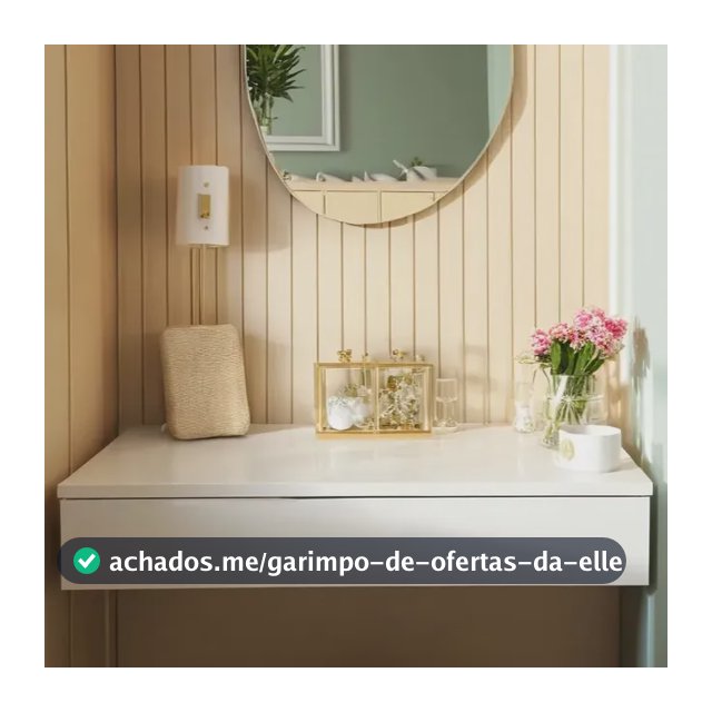Penteadeira Suspensa Com Gaveta Multifuncional Corrediça Cor Branco