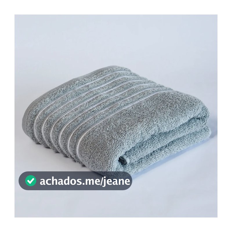 Toalha De Banho Unidade 100% Algodão Grossa Alta Absorção Orfeu Prata Listras