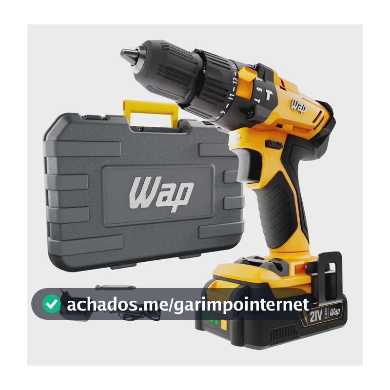 Parafusadeira e Furadeira de Impacto 3/8" WAP K21 ID02 2000 mAh
